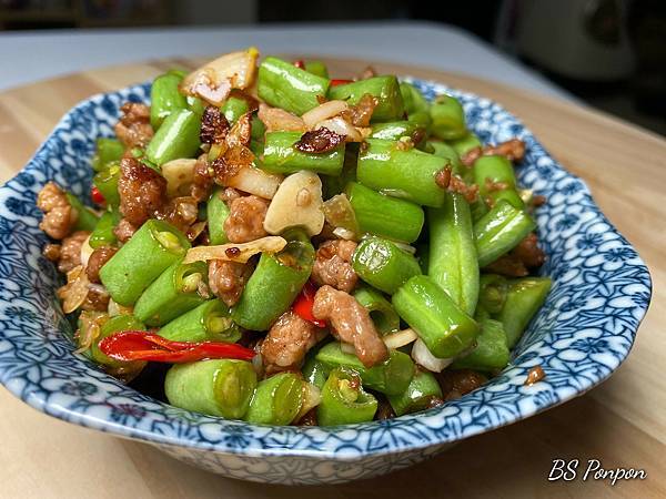 『家常好菜分享』-四季豆炒絞肉．家常菜下酒菜懶人10分鐘料理