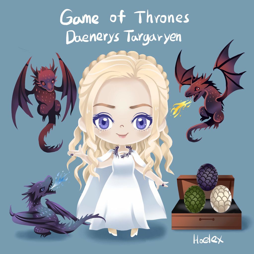 二等身Q版-《冰與火之歌：權力遊戲》Game of Thrones-丹妮莉絲·坦格利安Daenerys Targaryen-HOELEX.jpg