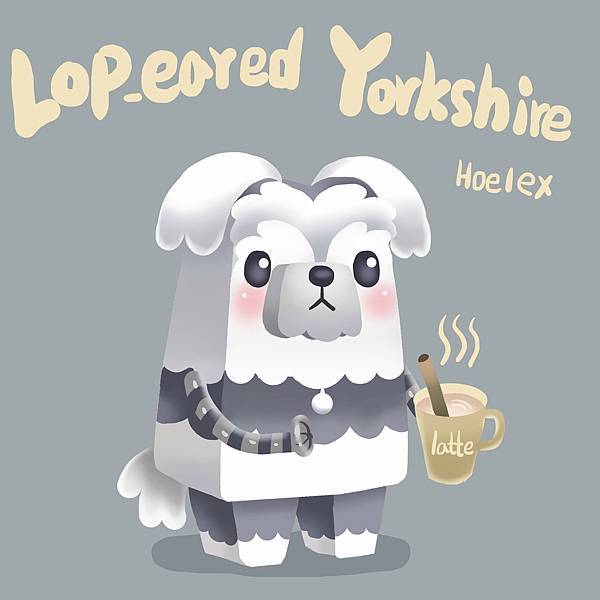 DODO ZOO 方塊動物-121-Lop-eared Yorkshire 垂耳約克夏奶茶(拿拿)-hoelex.jpg