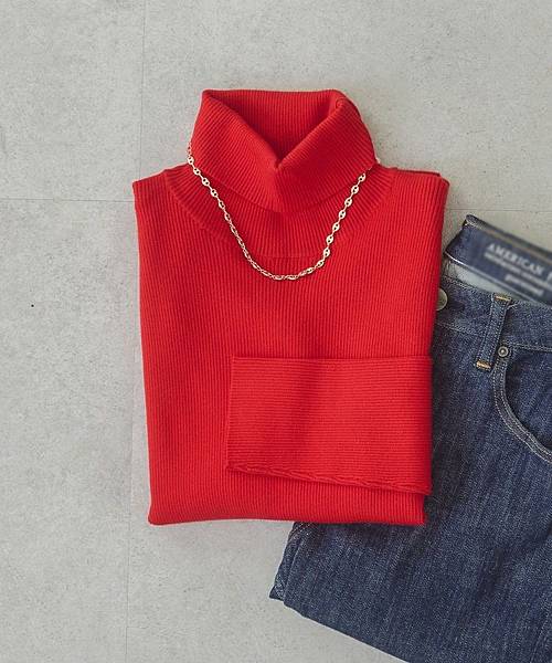 限時折扣_經典彈性羅紋高領針織上衣