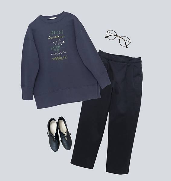 🉐天竺 棉天刺繡花紋上衣