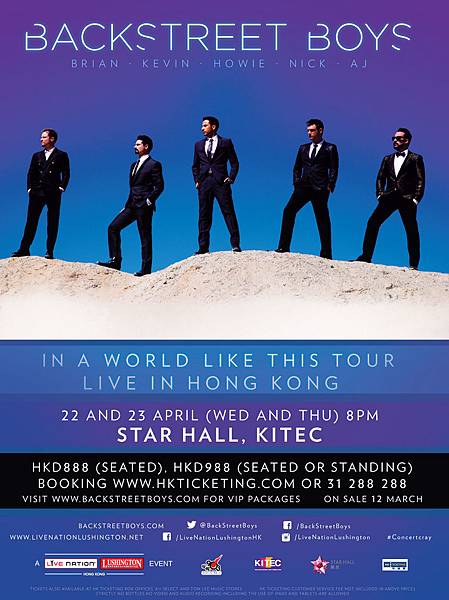 BACKSTREET BOYS in A World Like This Tour Live in Hong Kong