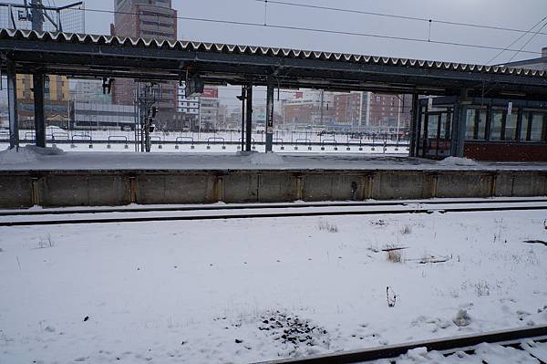 冬天日本北海道函館聖誕假期雪景-函館車站 北斗號列車(函館-大沼) 