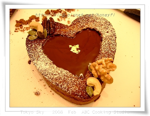 (1)chocola heart cake / 巧克力蛋糕