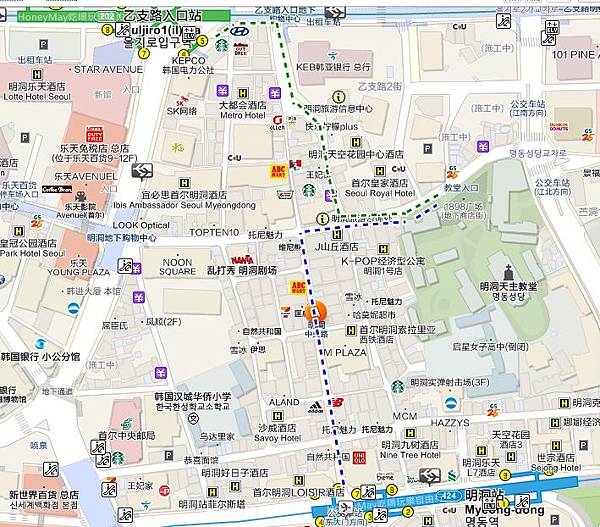 明洞聖堂map