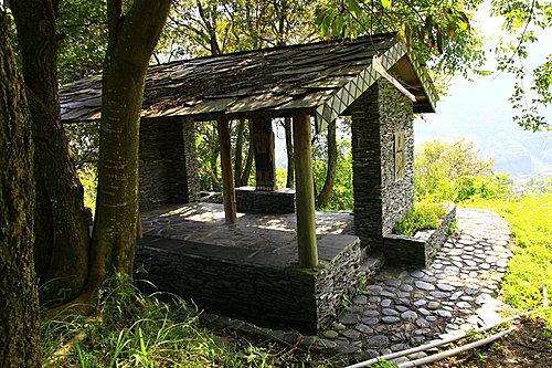 原住民圖騰的涼亭