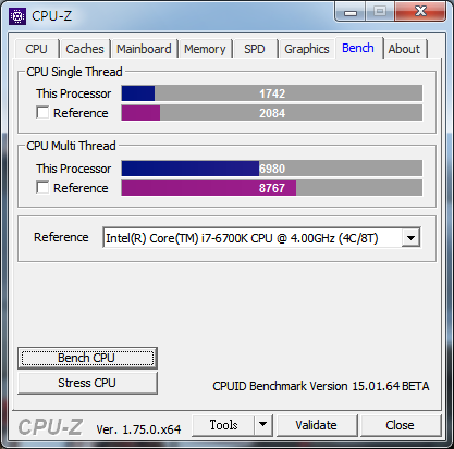 CPU-Z benchmark