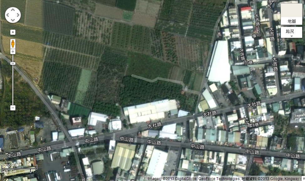 大社紅線內門地google earth