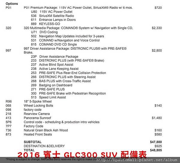 2016_賓士_GLC300_SUV_配備表_外匯車美國買車回台灣.jpg