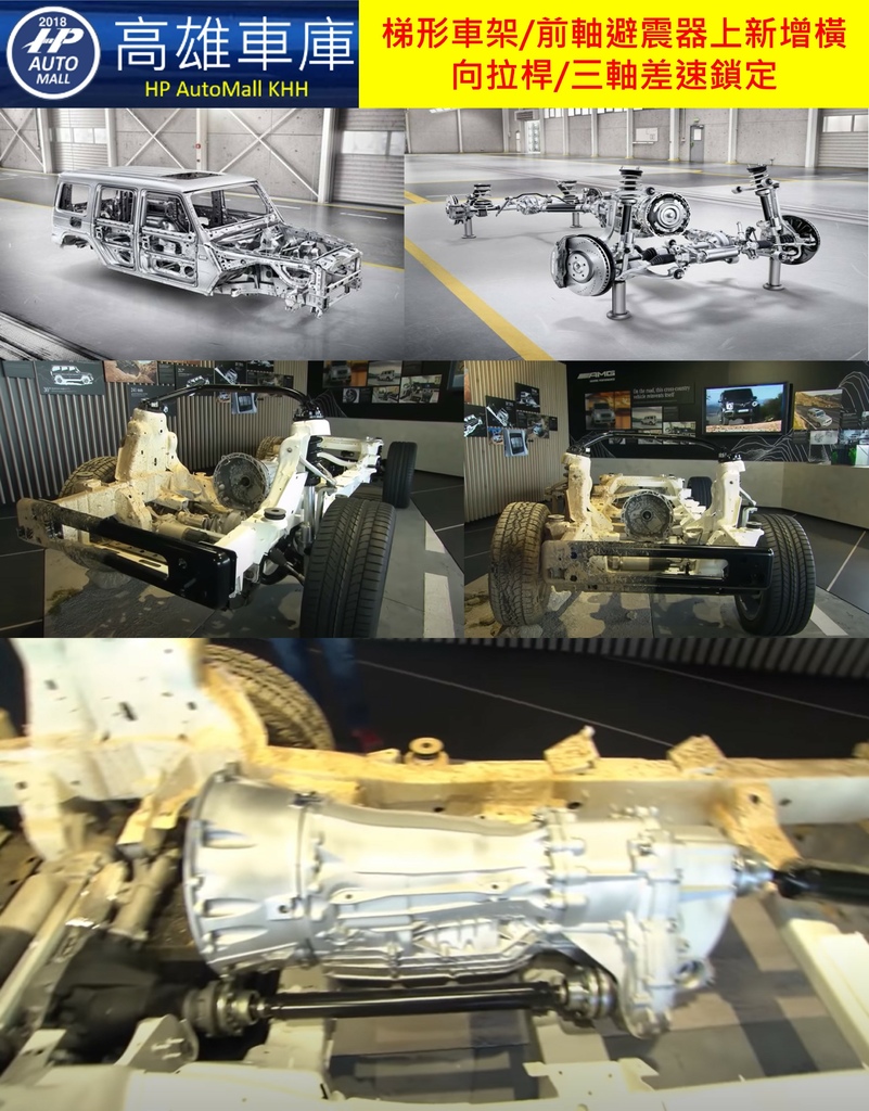 HP Automall HP高雄車庫 Mercedes-Benz AMG G63 4MATIC W463 梯形車架 前軸避震器上新增橫向拉桿 三軸差速鎖定.jpg