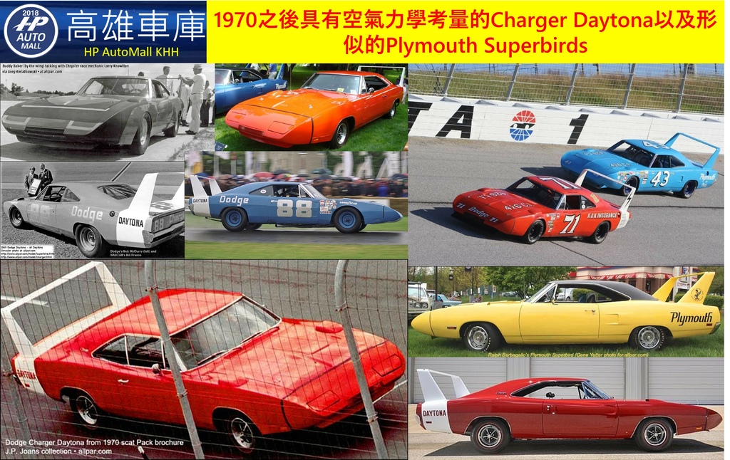 HP Automall HP高雄車庫介紹 1970之後具有空氣力學考量的Charger Daytona以及形似的Plymouth Superbirds.jpg