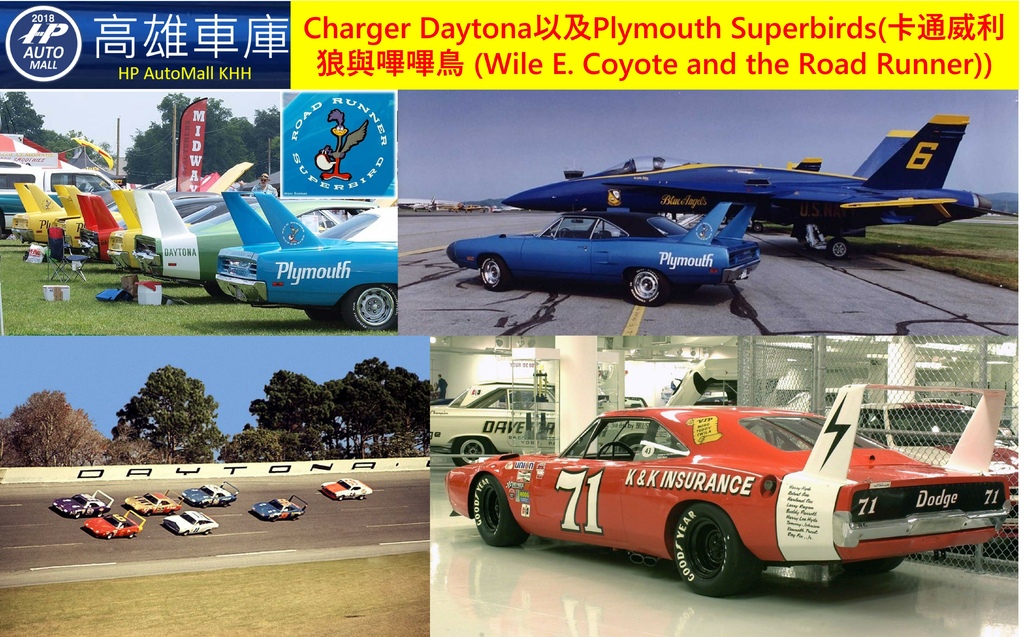 HP Automall HP高雄車庫 Charger Daytona以及Plymouth Superbirds(卡通威利狼與嗶嗶鳥 (Wile E. Coyote and the Road Runner)).jpg