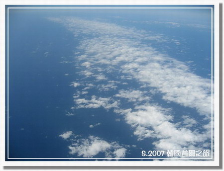 2007 韓國首爾之旅-01高雄＞韓國．機上