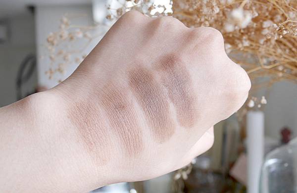 BECCA 深秋摩卡眼彩盤Ombré Nudes Eye Palette試色.jpg