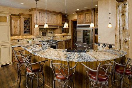 Rustic-Kitchen-Design-Natural-Wooden-Kitchen-Cabinet-Ideas-in-Beige-Color-Combined-with-Stone-Kitchen-Countertop-and-Backsplash-decoration