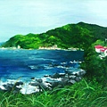 謝雅卉〈山水行旅〉，2011，油彩畫布，45.5×38cm
