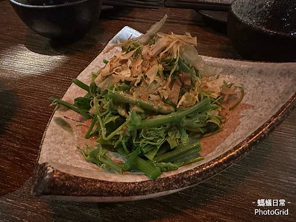 桃園美食 中壢居酒屋推薦 叁匠居酒屋 胡麻龍鬚菜.JPG