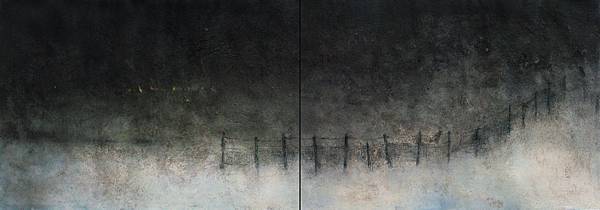 平行世界的全景圖-盡頭  50x140 cm  紙。墨。壓克力。炭筆。複合媒材。 2015.jpg