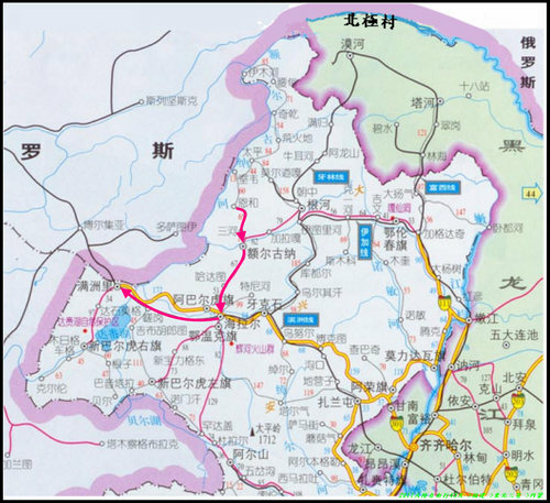 恩和-拉不大林-海拉爾-滿州里 恩和-拉不大林-海拉爾-滿州里