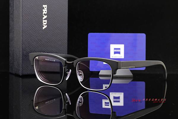 PRADA 12RV 1BO1O1 復古時尚款精品眼鏡 & ZEISS蔡司 煥視變色鑽立方鉑金鍍膜鏡片