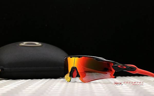 Oakley Radar EV & 客製化全視野SPORT近視有度數偏光紅Revo鏡片