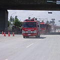 馳援而至的台北市消防車