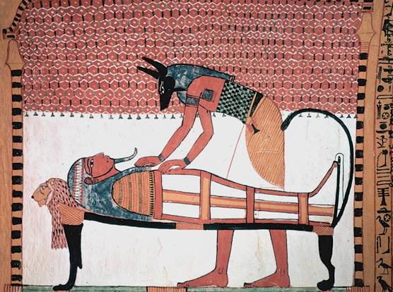 Anubis_attending_the_mummy_of_Sennedjem