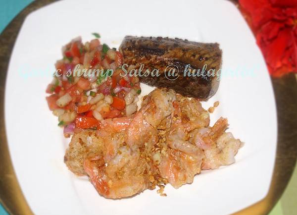 Garlic shrimp salsa