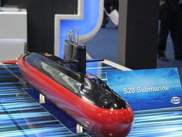 (中) S-20潛艦模型 (中) S-20潛艦模型
