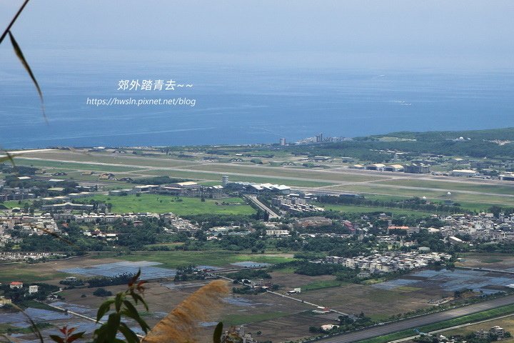 佐倉步道望向佳山機場、花蓮機場、七星潭風景區