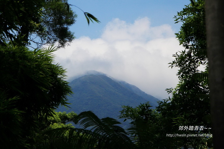 遠方山嵐雲霧襲來