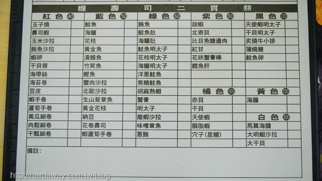 喜華日本料理菜單