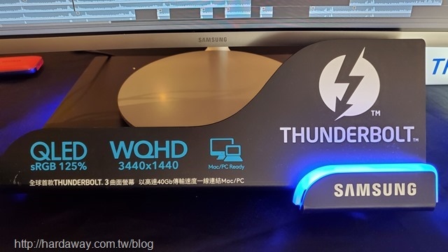 三星34吋Thunderbolt 3曲面顯示器