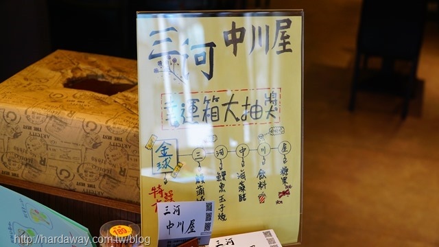 三河中川屋新竹店幸運箱大抽獎