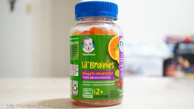 Gerber Lil Brainies歐米伽Tri-Blend和 DHA兒童綜合維生素