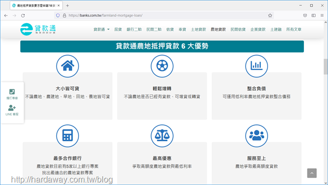貸款通農地貸款優勢