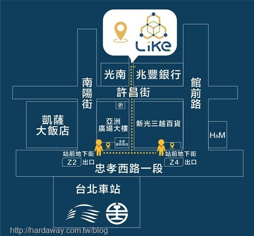 萊客共享空間位置