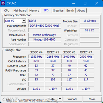 金泰克Kimtigo速虎T4 DDR5-4800桌上型記憶體資訊