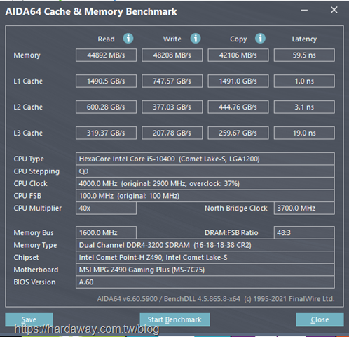 DDR4-3200記憶體速度