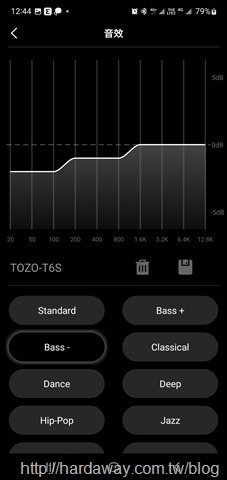 TOZO T6S降噪輕巧真無線藍牙耳機EQ設定