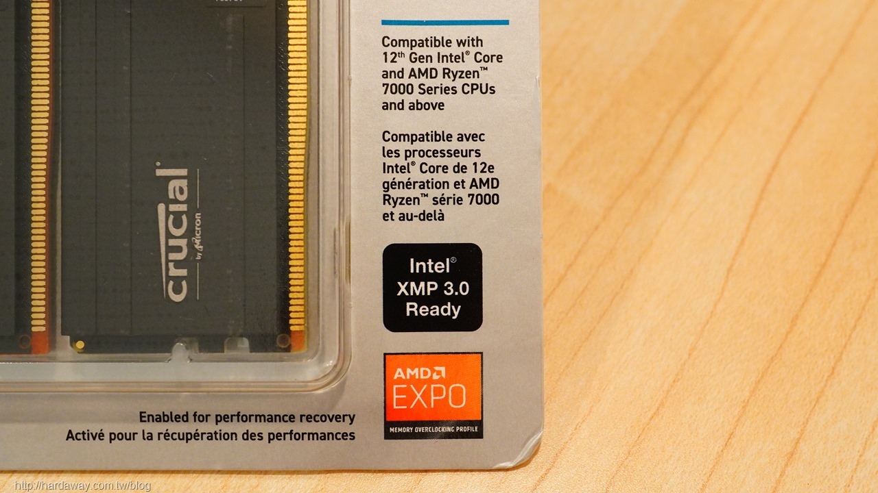 支援Intel XMP3.0跟AMD EXPO超頻設定檔DDR5記憶體