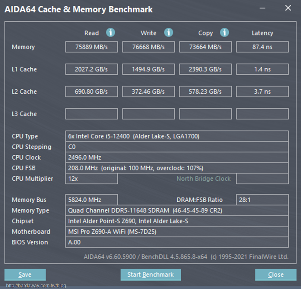 無散熱片美光Crucial DDR5-5600記憶體速度