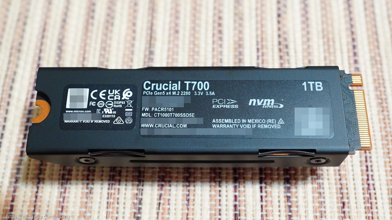 【開箱】1TB美光Micron Crucial T700 P