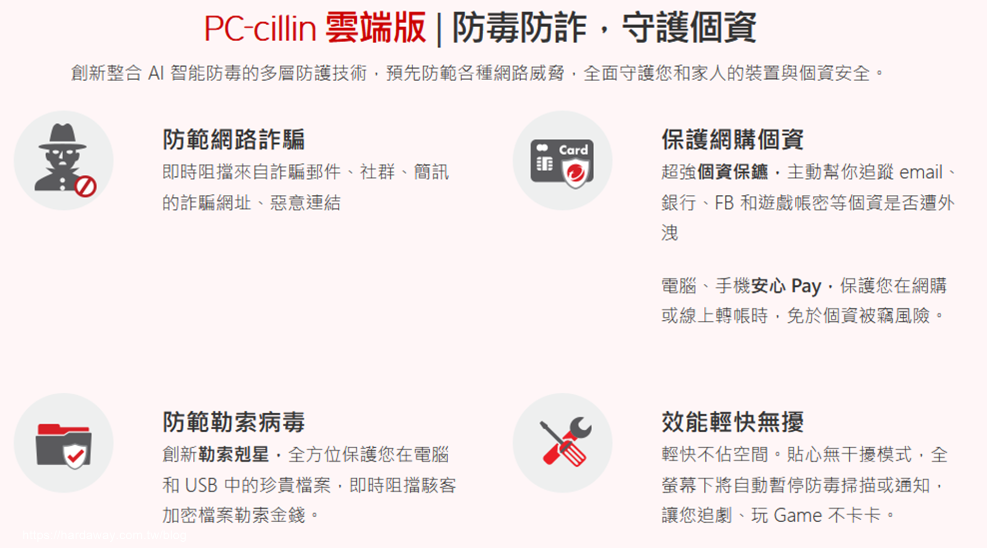 趨勢科技PC-cillin 2024雲端版與整合VPN功能PC-cillin Pro