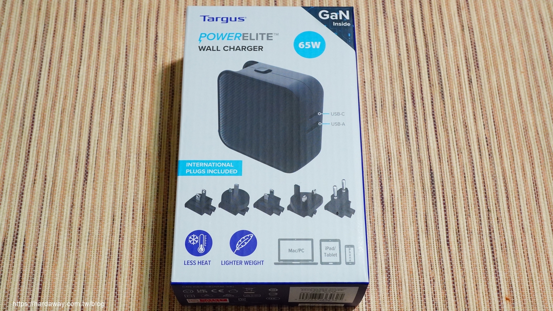 泰格斯Targus PowerElite 65W氮化鎵GaN充電器