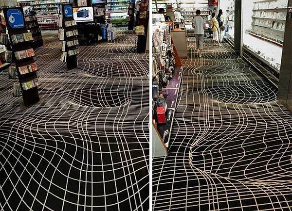 這地板是平的
