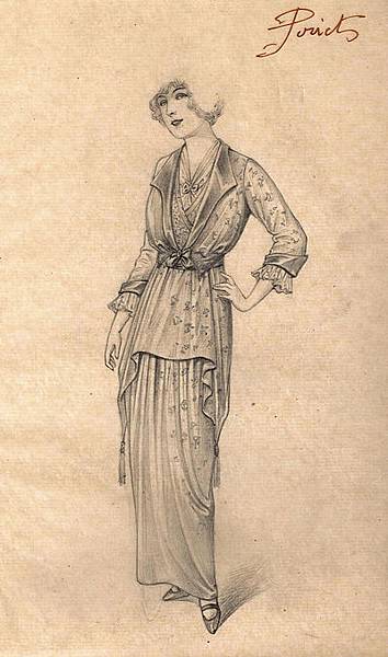 Sketch by Paul Poiret ca 1912 [lot 79]