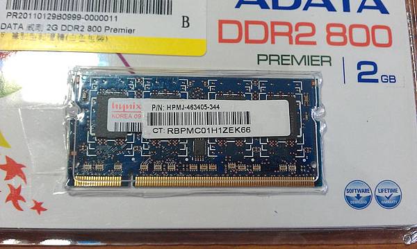 hynix 筆電用DDR2 800 1G so-dimm $300
