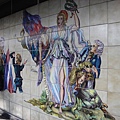巴士底站的磁磚繪畫-是有關法國大革命的故事