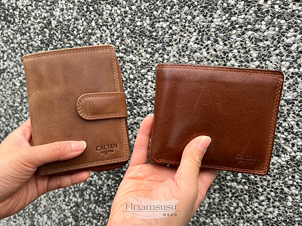 【網購】開箱 CALTAN 扣式多功能兩折零錢短夾 ｜輕巧、